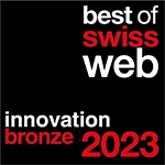 Logo du Prix Best of Swiss Web 2023 - Bronze Innovation
